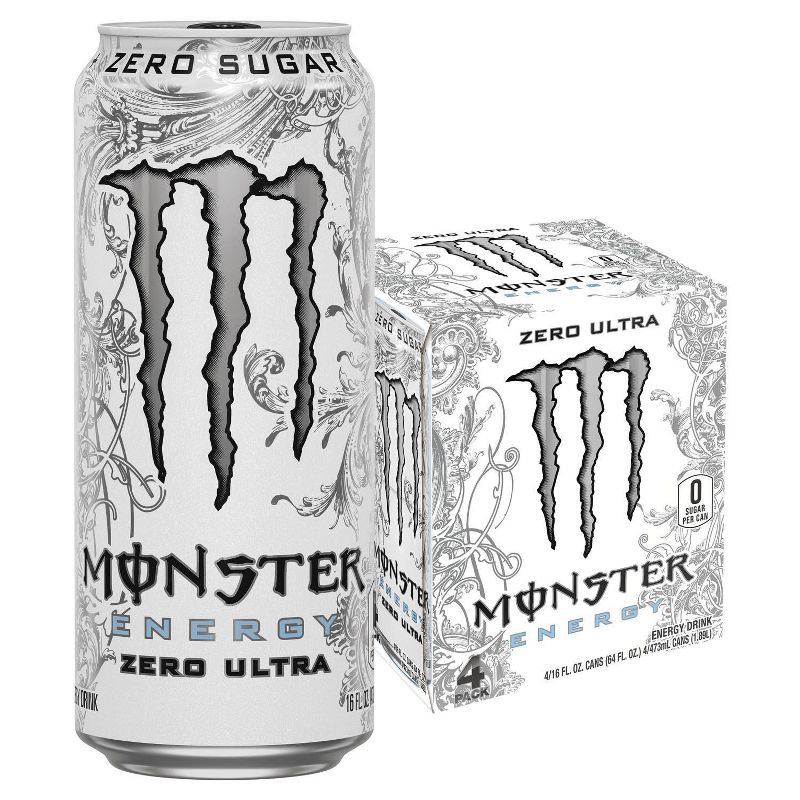 Monster Zero Ultra Energy Drink - 4pk/16 fl oz Cans, 1 of 7