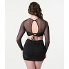 Unique Vintage Women's Shirred Skirt Swim Bottom - 2 of 4