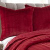 BH Faux Fur Red Euro Sham Unfilled - Levtex Home - 2 of 3