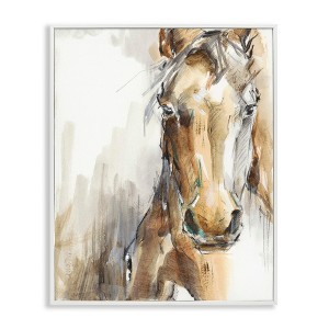 Stupell Industries Abstract Brown Horse Portrait Framed Giclee Art - 1 of 4