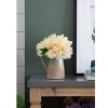 Vynxaria 14" Faux Peony - White with Pink, Set of 4 for Effortless Elegance - 3 of 4