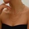 Paaaawaters Plated Multi-Layer Thin Chain Necklace With Round Beads, Handmade Designer Jewelry For Women - 2 of 4