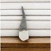 HomeRoots 28" Gray Fabric Christmas Standing Gnome Tabletop Sculpture - 2 of 4