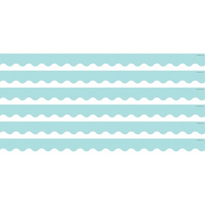 Teacher Created Resources® Pastel Blue Scalloped Border Trim, 35 Feet Per Pack, 6 Packs