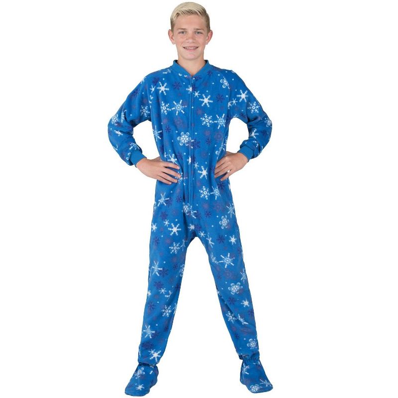 Footed Pajamas - Its A Snow Day Kids Fleece Onesie, 3 of 6