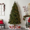 Nearly Natural 8-ft Grand Teton Spruce Flat Back Artificial Christmas Tree with 280 Warm White LED Lights and 1208 Bendable Branches - 4 of 4