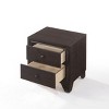 GlasFlength Nightstands Nightstand Modern Bedside Table Accent Bedside End Table with 2 Drawers for Bedroom Modern, Brown, 16"*22"*22" - 2 of 4