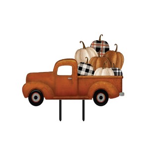 Briarwood Lane Happy Fall Pickup Metal Yard Art 22.38x19.25 For Fall Metal Art - 1 of 3