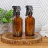 Cornucopia Brands 8oz Amber Glass Spray Bottles, 2pk; Brown w/Heavy Duty Mist & Stream Sprayers - 2 of 4