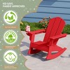 WestinTrends Malibu Outdoor HDPE Plastic Preschool Toddler Classic Adirondack Rocking Chairs (Set of 2) - 3 of 4