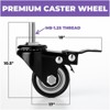 Liquid Stands Keyboard Stand Caster Wheels Set of 4 Replacement Locking Heavy Duty Wheels with Brake - Piano Stand Parts and Accessories - 2 of 4