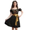 Women's 3-Piece Set Vintage Jacquard Dark Aesthetic Dress with Puffed Sleeve Blouse Gothic Retro Outfits for Gothic Gatherings - 2 of 4