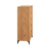 Galano Zaffy 5 Drawer Chest (Interlock) - Amber Walnut - 2 of 4