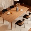 Gaoyangjiaju 62.9 inch Mid Century Modern solid wood tapered leg dining table, walnut color - 2 of 4