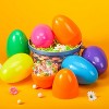 Joyfy 24 Pcs Large Plastic Easter Eggs, 6 Inches Colorful Jumbo Fillable Eggs for Easter Themed Hunt Basket Stuffers and Classroom Prize Supplies - 3 of 4