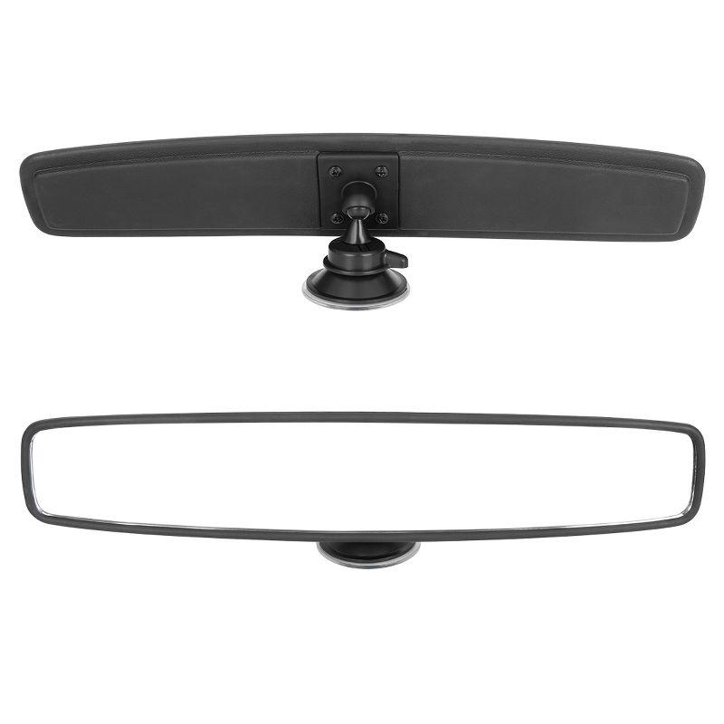 Unique Bargains Car Rearview Mirror Wide Angle Interior Mirror with Suction Cup- 13" Black 1Pc, 5 of 8