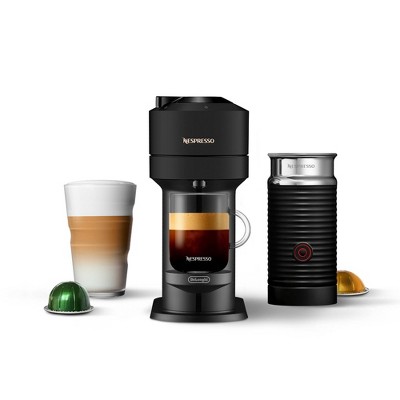 Nespresso Vertuo Next Coffee and Espresso Machine Bundle by De'Longhi - Limited Edition Black Matte