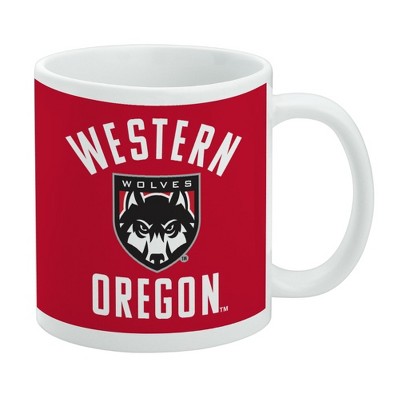 Western Oregon University Wolves Logo Ceramic Coffee Mug Novelty Gift Mugs for Coffee Tea and Hot Drinks 11oz White