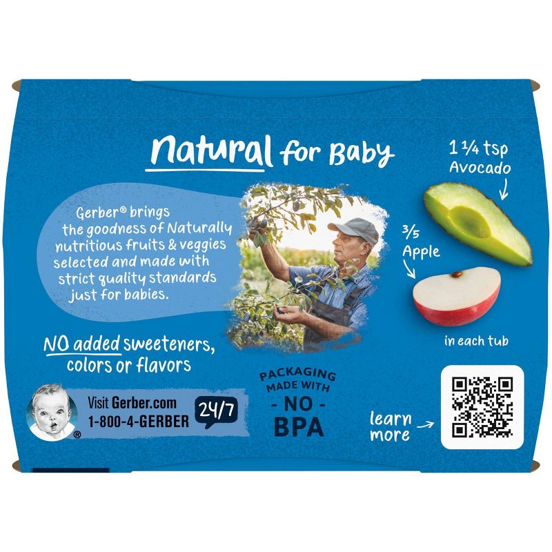 Gerber Sitter 2nd Foods Apple Avocado Baby Meals - 2ct/8oz, 6 of 7
