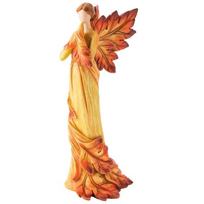 Wind & Weather Fall Angel with Leaf Wings and Fiery Hues of Autumn