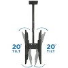 Mount-It! Dual TV Ceiling Mount Rotating & Tilting Double TV Ceiling Mount For Samsung, Sony, LG, Toshiba, Sharp, Element | For 32 - 75 Inch Screens - 3 of 4