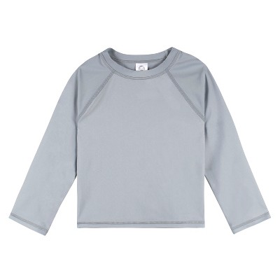 Gerber Baby and Toddler Long Sleeve Solid Swim Rashguard - Grey - 12 Months