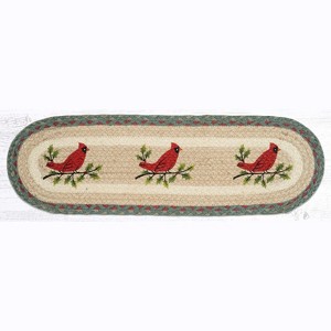 Earth Rugs Holly Cardinal Oval Stair Tread 27"x8.25" – Natural Jute Stair Cover - 1 of 3