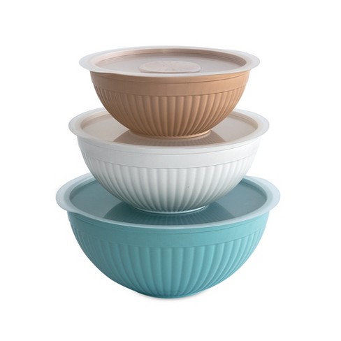 8pc Glass Set of 4 Mixing Bowls with Lids Clear - Figmint™