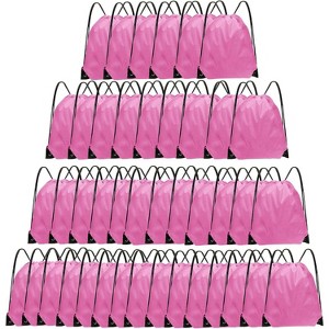 Bulk Drawstring Bags for Party Favors, Lightweight Sackpacks for Gym, School Events, Team Sports & Giveaways - 1 of 4