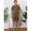 INSPIRE CHIC Men's Summer Animal Pattern Shirts and Shorts Set 2 Pieces - 2 of 4