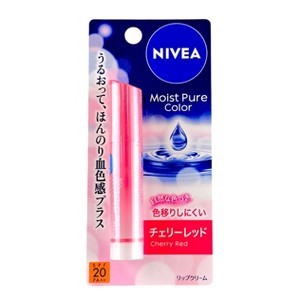Nivea Moist pure Color Lip Balm SPF 20 PA +++( Cherry Red ) - Hydration, Color, and SPF-Your Lips' New Happy Place - 1 of 4