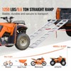 VEVOR Aluminum Ramps, 1250lbs, Straight Ramp with Treads and Load Straps, Portable Loading Ramp for Motorcycles, ATVs, Trucks, Lawn Mower, 2Pcs - 3 of 4