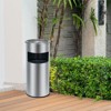 Commercial Indoor Outdoor Trash Can, Stainless Steel Square Garbage Can with Removable Inner Bucket and Ashtray - 2 of 4