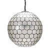 Storied Home Capiz Honeycomb Globe Pendant Light Capiz White Seashells - 4 of 4