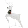 VidaXL Reindeer & Sleigh Christmas Decoration 60 LEDs Outdoor White - 4 of 4