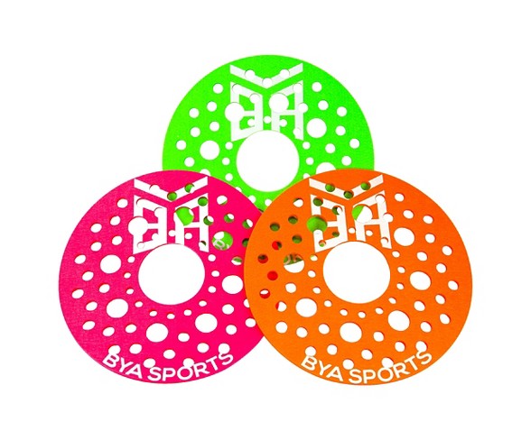 Flying Discs BYA Sports -Green Tangerine Pink
