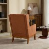 CAVINAS 26.18" Wide Modern Accent Chair, Upholstered High Back Armchair with Walnut Wood Legs, for Living Room, Bedroom - 4 of 4