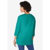 Woman Within Plus Size Perfect Three-Quarter Sleeve V-Neck Tunic - 3 of 4