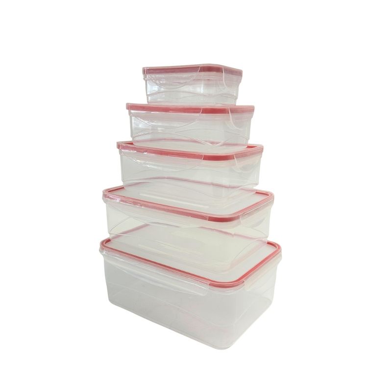 Lexi Home 10-Piece Plastic Snap Lock Food Storage Container Set, 2 of 4