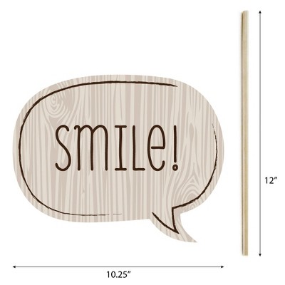 Woodland Creatures Baby Shower Photo Booth Props Kit - 20 Count