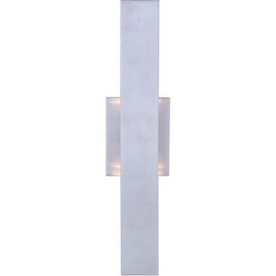Brushed Aluminum Modern LED Wall Sconce Lantern