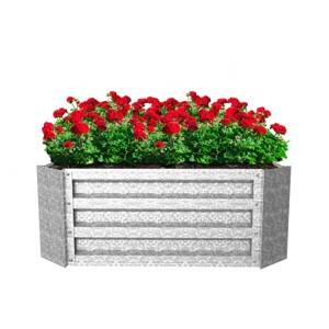 Raised Garden Bed Plant Holder Kit - Adjustable Galvanized Iron Planter Box for Growing Flowers, Vegetables, Fruits, and Herbs by Nature Spring - 1 of 4