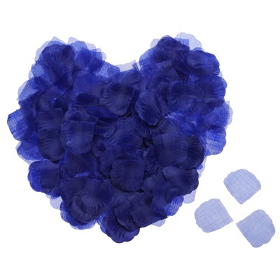 Unique Bargains Wedding Decoration Silk Artificial Flower Rose Petals 2''x2'' 5000 Pcs Dark Blue