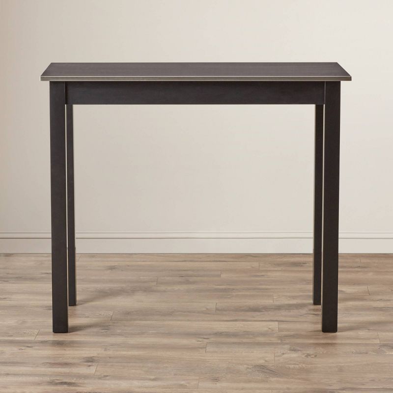 Cooper Stainless Steel Top Bar Table Wood/Black - Carolina Cottage, 3 of 5