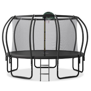 BestParts 12FT Outdoor Trampoline with Basketball Hoop & Safety Net – Upgraded ArcPole Design - 1 of 4