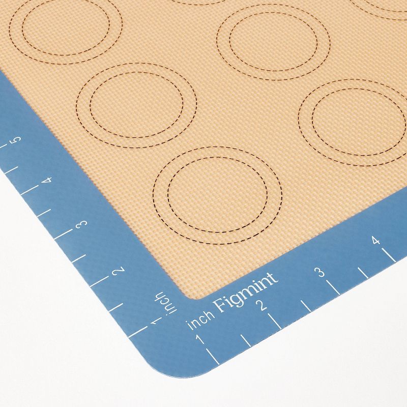 11.5&#34;x16.5&#34; Silicone Baking Mat with Macaroon Guides Blue - Figmint&#8482;, 4 of 5