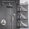 CASAINC 3-Spray Patterns 8.3 in. Tub Wall Mount Dual Shower Heads in Spot Resist - 2 of 4