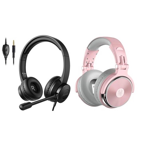 Oneodio A70 Fusion Over Ear 50 Hour Playtime Bluetooth Wired & Wireless  Studio Dj Gamer Headphones With Padded Ear Cups And Jack Lock, Silver :  Target