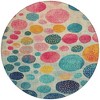 Teal Blue And Pink Geometric Washable Indoor Outdoor Area Rug - 4 of 4