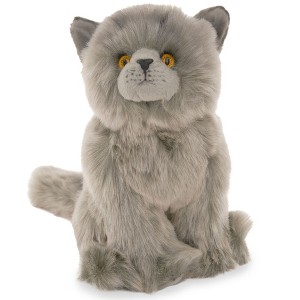 Bearington Gordie The Grey Cat Plush, 10.5 Inch Grey Cat Stuffed Animal - 1 of 4